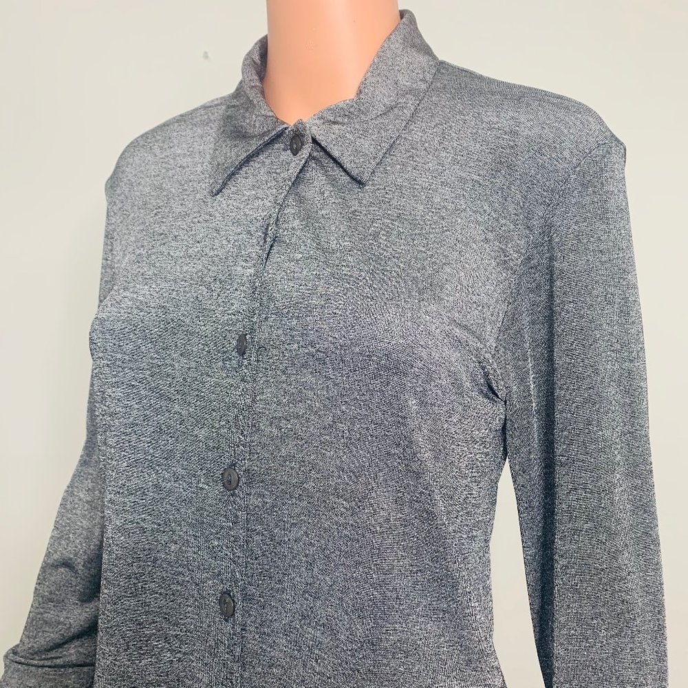 Fashion Bug 3/4 Sleeve Button Down Blouse Sz Med